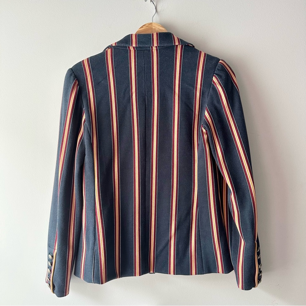 Chicos Striped Twill Ponte Blazer - Picture 7 of 11